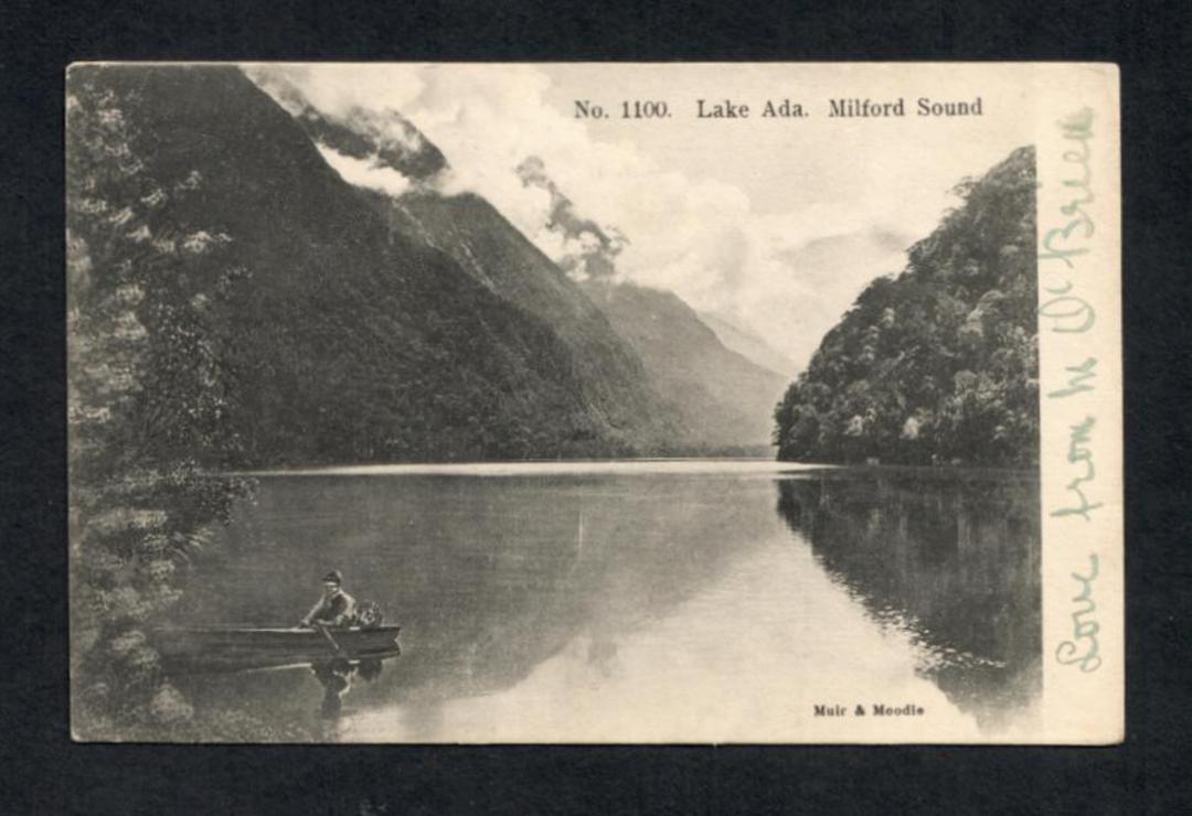 Early Undivided Postcard by Muir & Moodie of Lake Ada Milford Sound. - 49879 - Postcard image 0