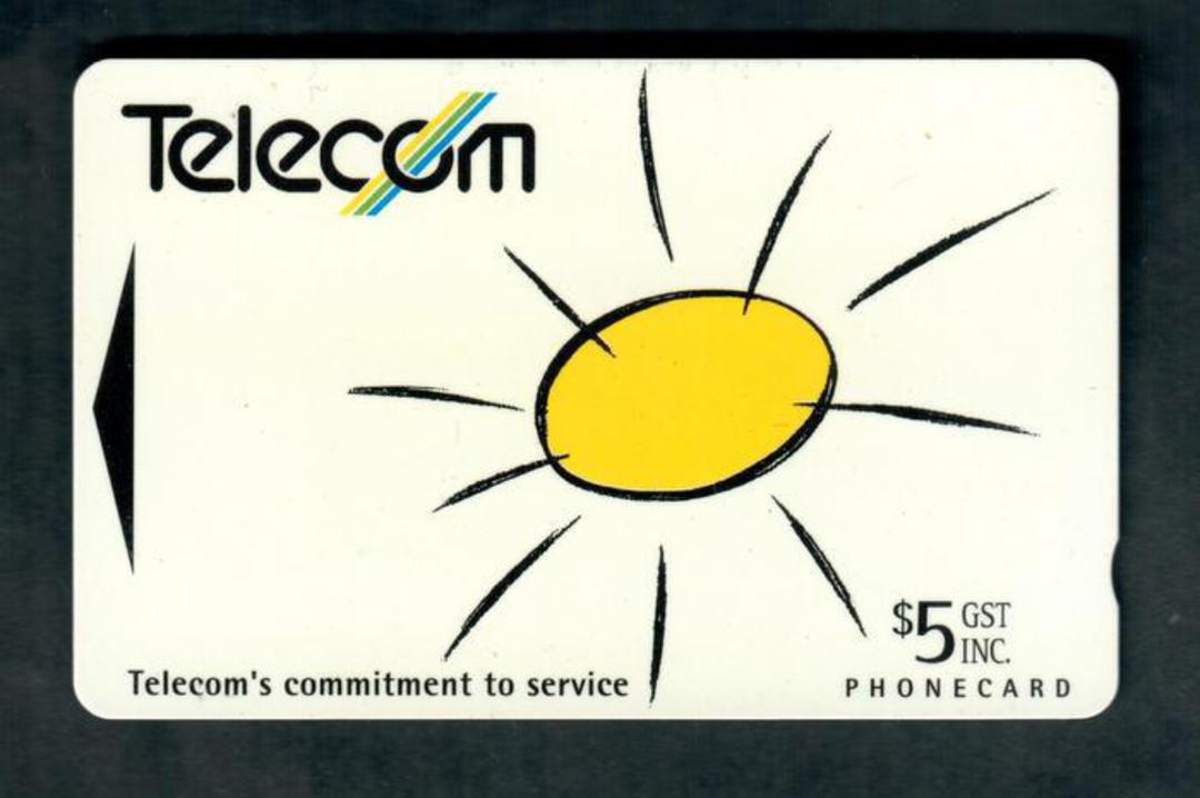 NEW ZEALAND 1993 Phonecard in special presentation folder issued by Telecom to celebrate the launch of Telecom's Service Commitm image 0