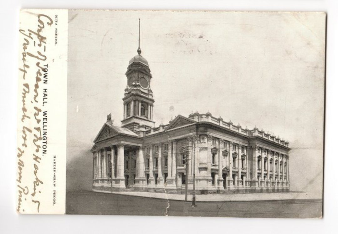 Postcard of Town Hall Wellington. - 47764 - Postcard image 0