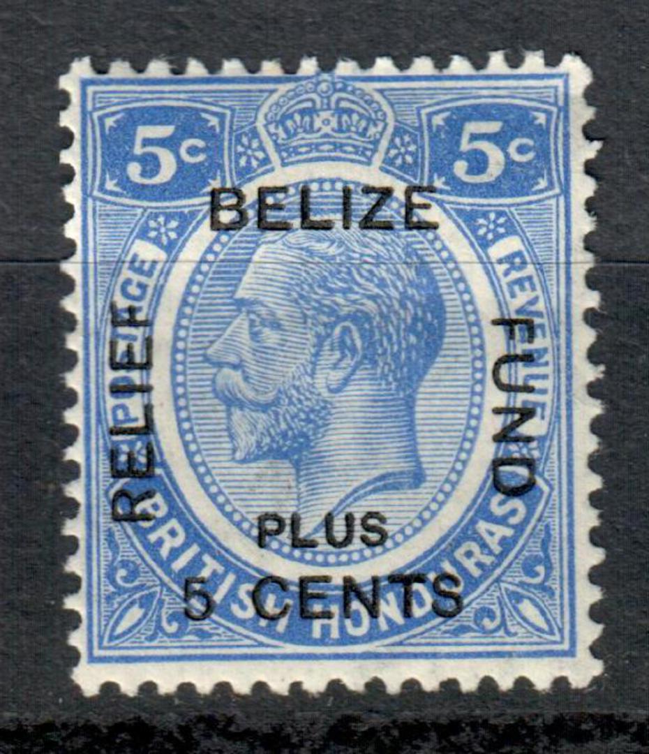 BRITISH HONDURAS 1932 Belize Relief Fund 5c+15c Ultramarine. - 8275 - Mint image 0