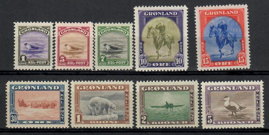 GREENLAND 1945 Definitives. Set of 9. - 28203 - UHM image 0
