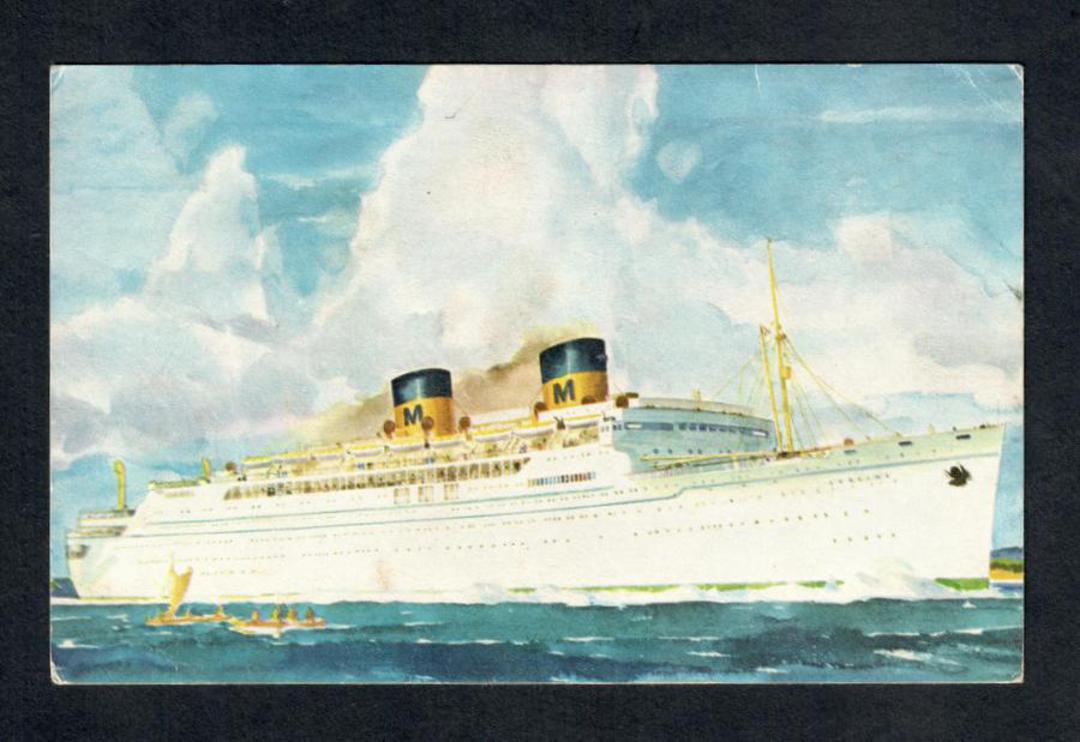 Coloured postcard of Matson Lines Lurline. - 40258 - Postcard image 0