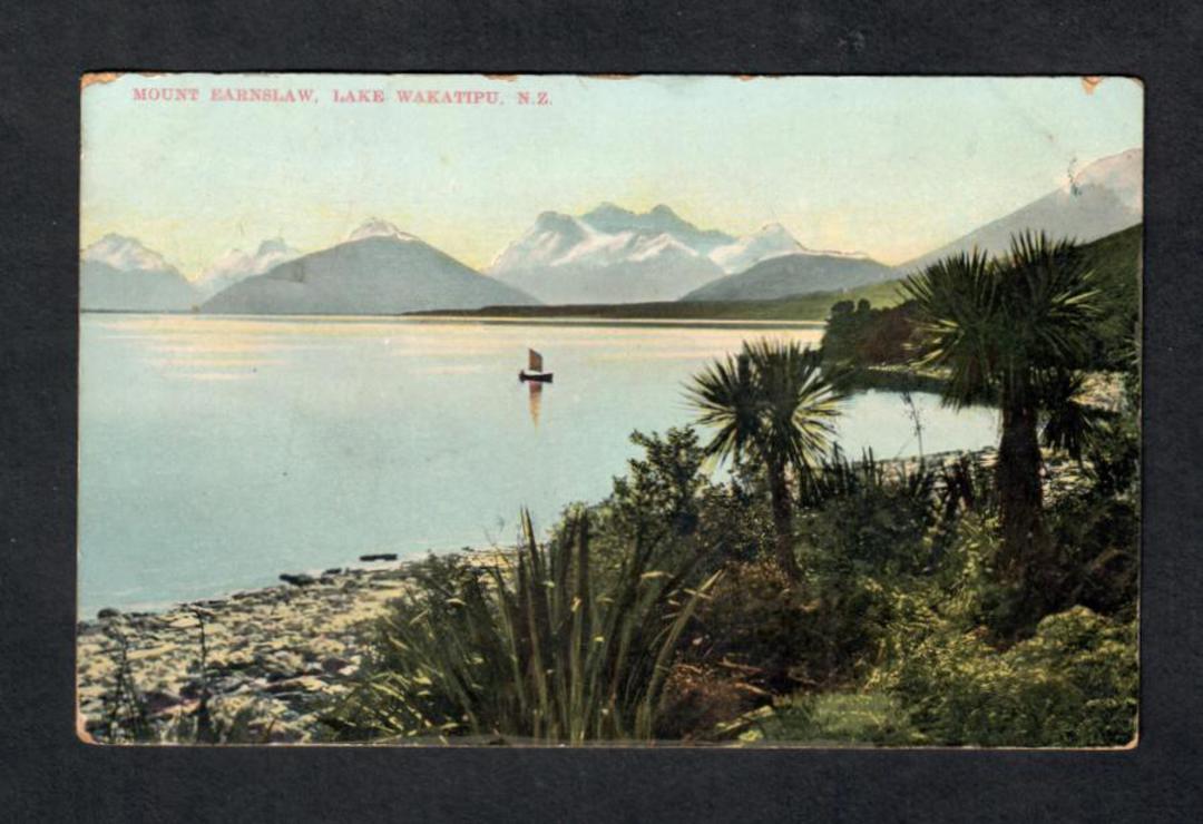 Coloured Postcard of Mount Earnslaw Lake Wakatipu. - 249411 - Postcard image 0