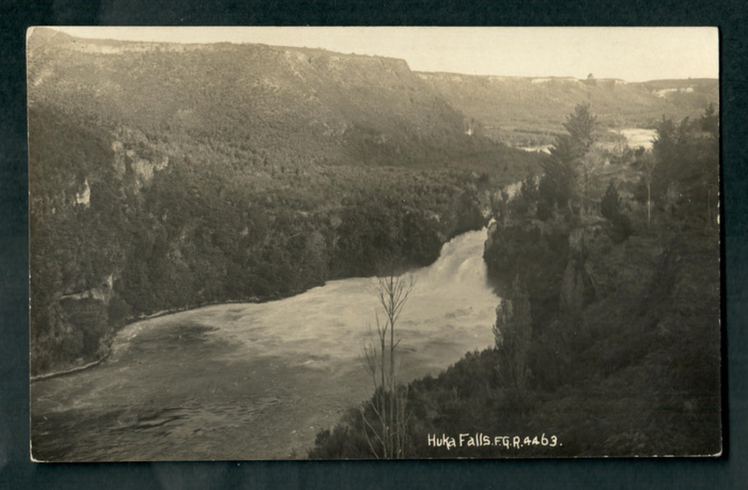 Real Photograph by Radcliffe of Huka Falls. - 46726 - Postcard image 0