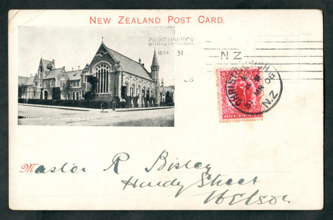 Early Undivided Postcard of Canterbury College Christchurch. - 48354 - Postcard image 0