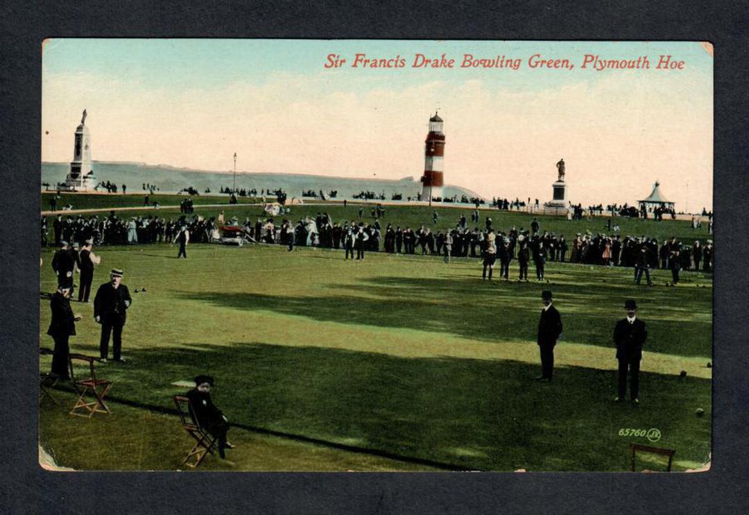 GREAT BRITAIN Two Postcards of Plymouth showing the Sir Francis Drake Bowling Green and the Drake and Armada Monuments. - 42549 image 0