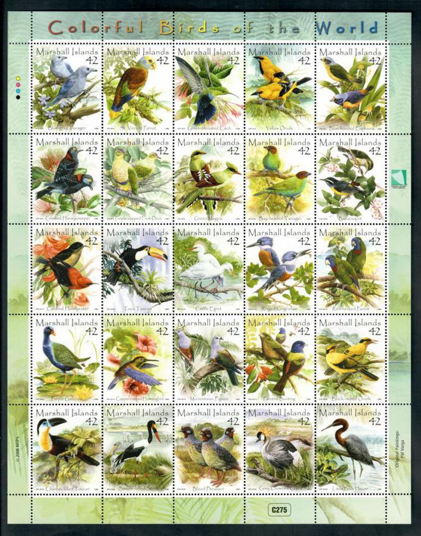 MARSHALL ISLANDS 2008 Birds. Sheetlet of 25. - 100090 - UHM image 0