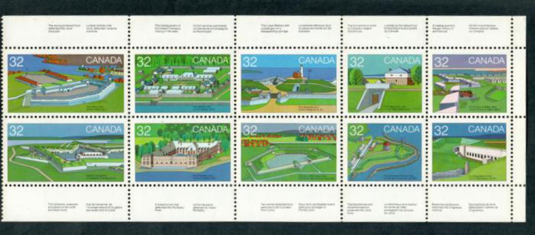 CANADA 1983 Forts. First series. Booklet Pane of 10. - 50637 - UHM image 0