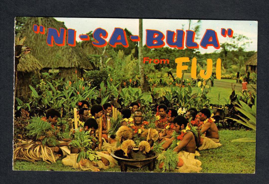 Coloured postcard. Ni-Sa-Bula from Fiji. - 43808 - Postcard image 0