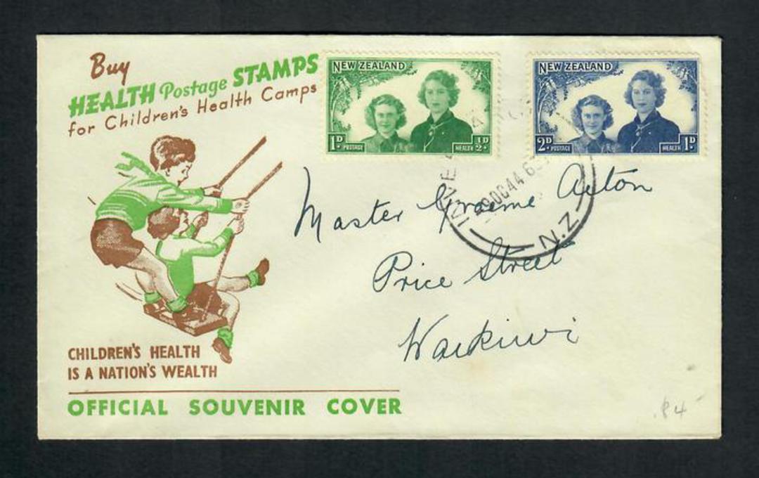 NEW ZEALAND 1946 Health. Set of 2 on first day cover. - 31500 - FDC image 0