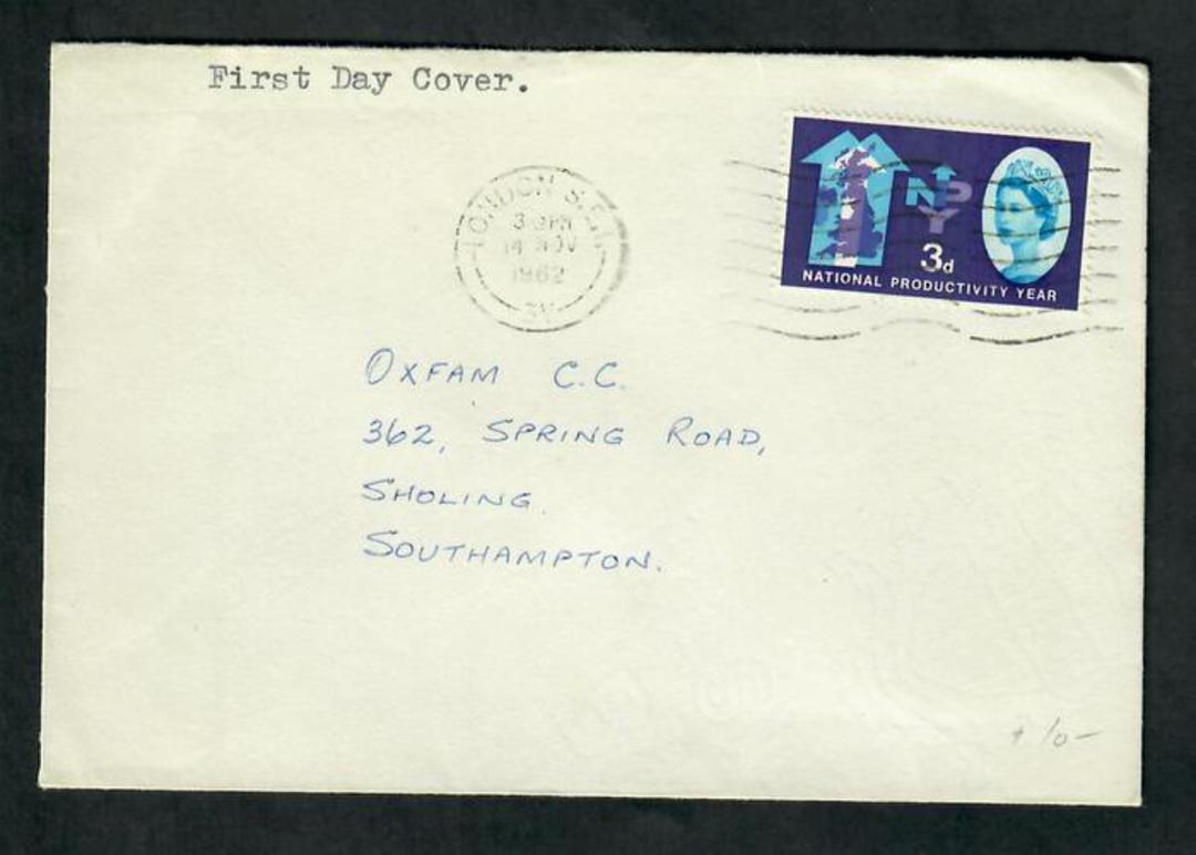 GREAT BRITAIN 1962 National Productivity Year 3d on first day cover. The way we used to do it. - 30388 - FDC image 0