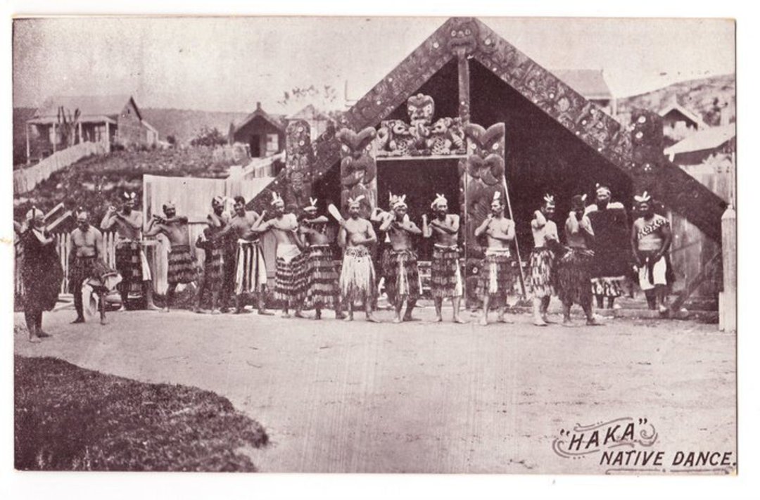 Real Photograph of Haka Maori Dance. - 69637 - Postcard image 0