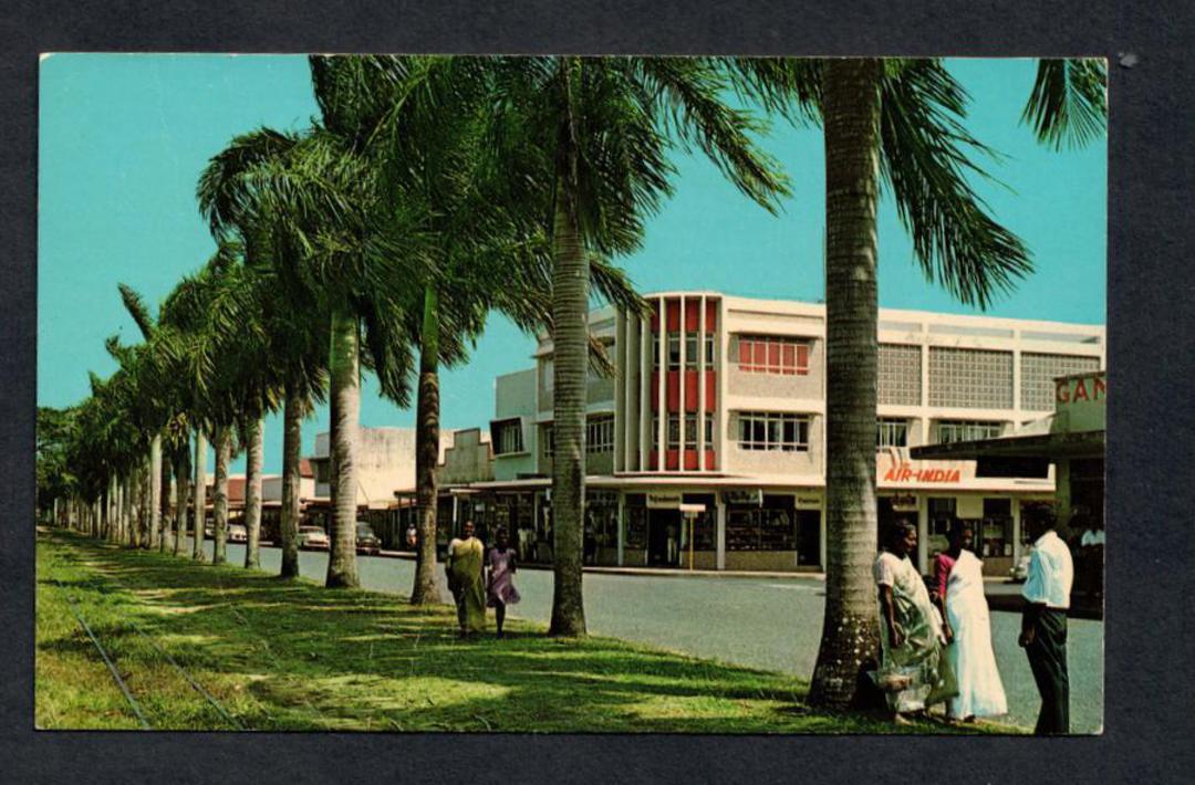 Coloured postcard of Main Street Lautoka. - 43823 - Postcard image 0