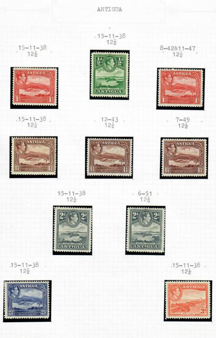 ASCENSION 1938 Geo 6th Definitives. Set of 32. Includes all perf and colour varieties. - 69003 - LHM image 0