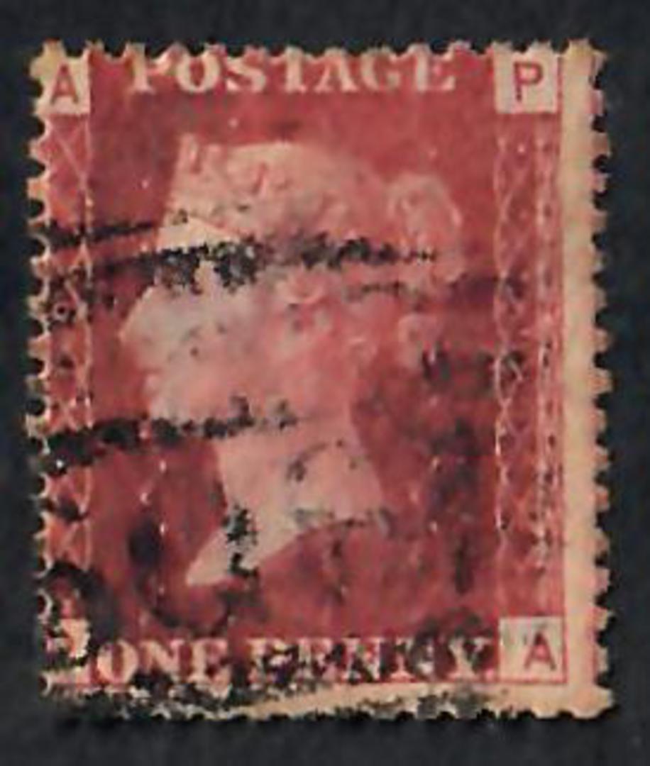GREAT BRITAIN 1858 1d Red. Plate  99. Letters APPA Heavy cancel. - 70099 - Used image 0