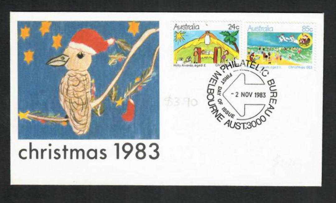 AUSTRALIA 1983 Christmas. Set of 2 on first day cover. - 32203 - FDC image 0