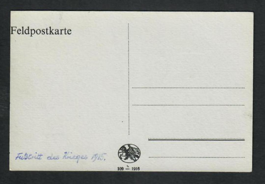GERMANY 1915 Feldpoat karte. Fuztritt des Krieges 1915. Not a pretty sight. - 32377 - PostalHist image 0