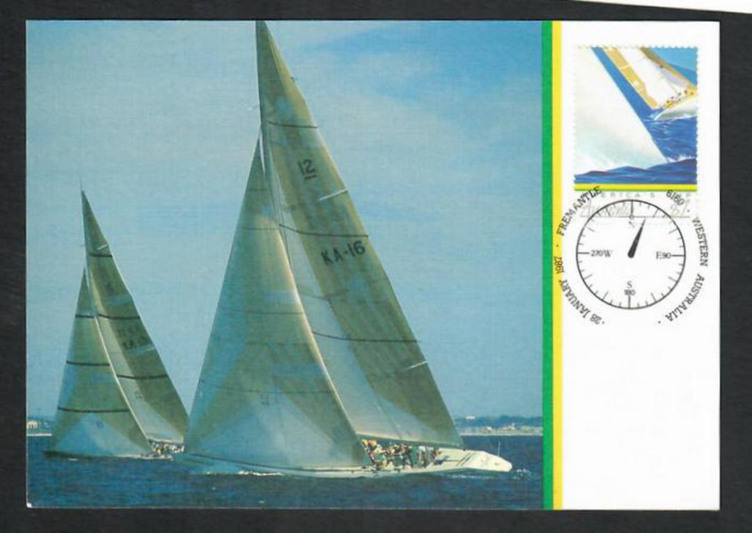 AUSTRALIA 1986-1987 Yachts. Set of 7 Maxim Cards. - 32277 - Postcard image 0