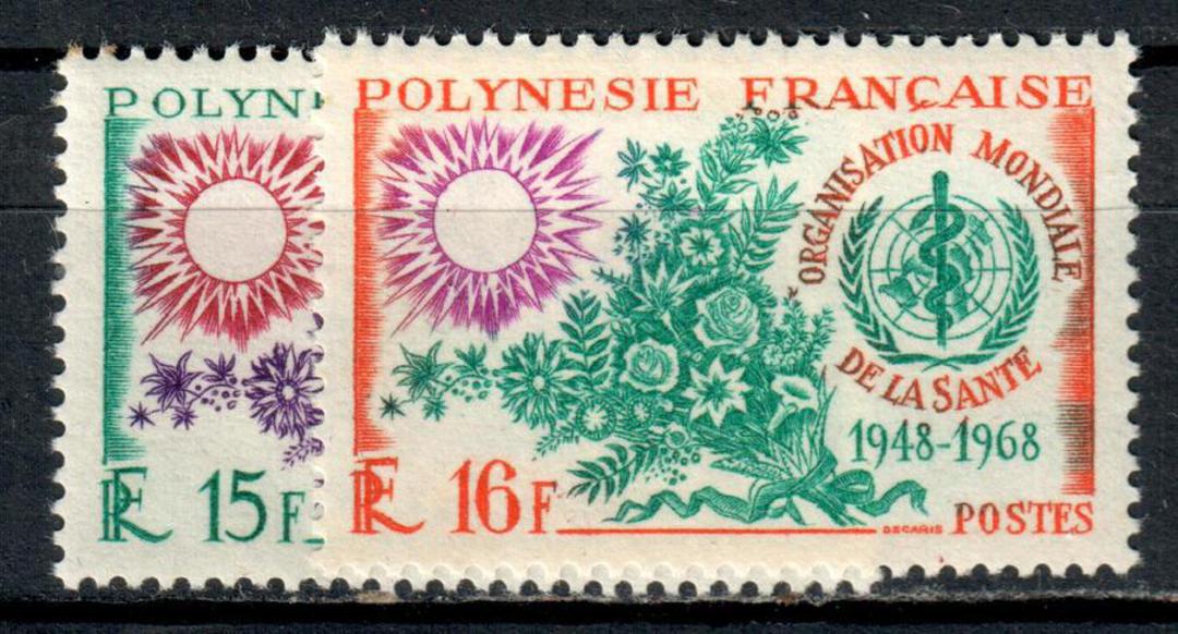 FRENCH POLYNESIA 1968 20th Anniversary of the World Health Organisation. Set of 2. - 75358 - UHM image 0