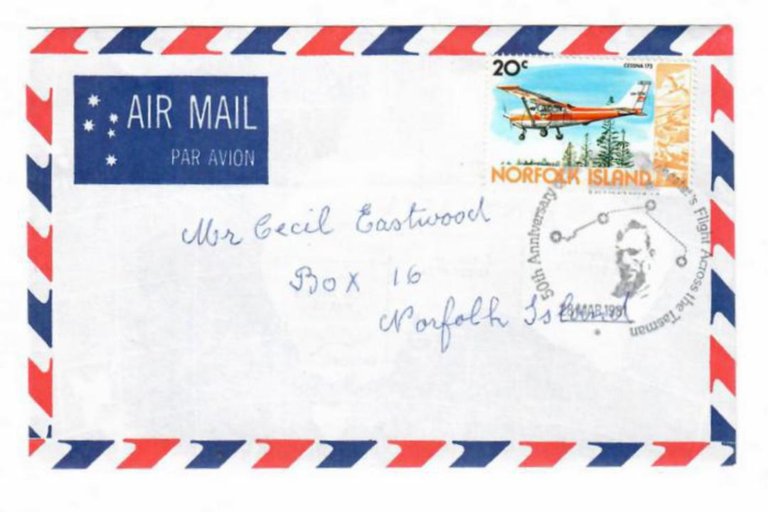 NORFOLK ISLAND 1981 50th Anniversary of the Flight by Chichester. Special Postmark on cover. - 30802 - PostalHist image 0