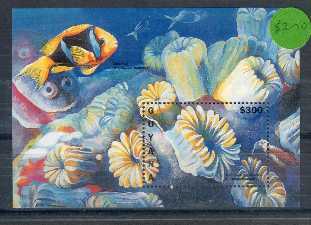 GUYANA Fish Miniature sheet. - 20910 - UHM image 0