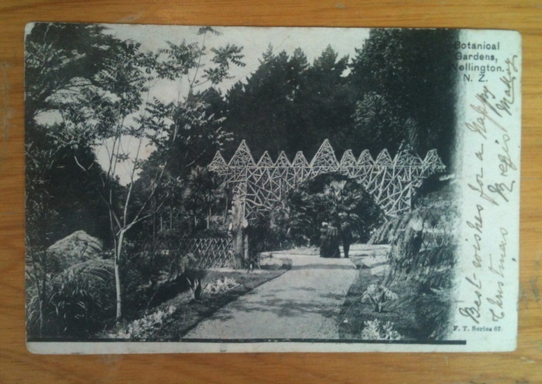 Early Undivided Postcard of Botanical Gardens Wellington. - 47352 - Postcard image 0