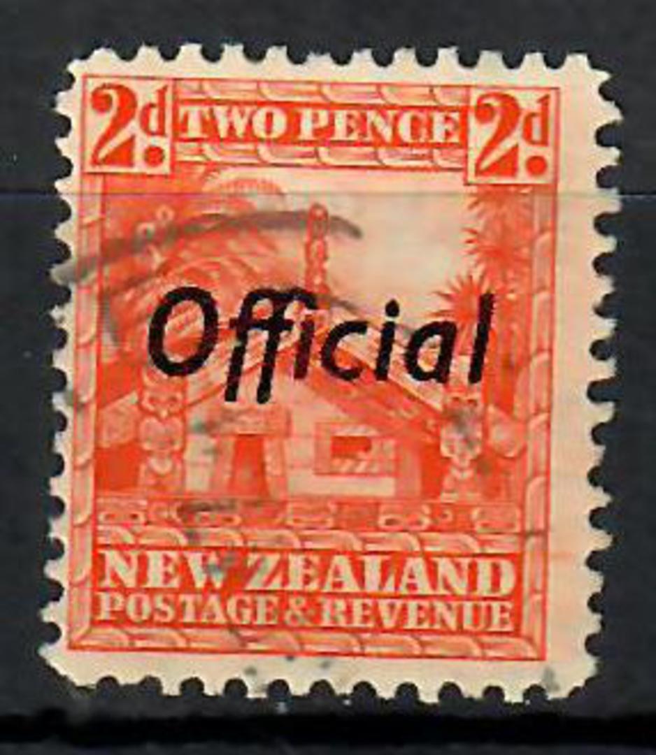 NEW ZEALAND 1935 Pictorial Official 2d Orange.  Perf 12.5. War time issue. - 70478 - FU image 0