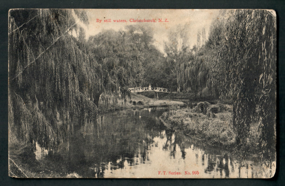 Postcard. By still waters Christchurch. Crease. - 48325 - Postcard image 0