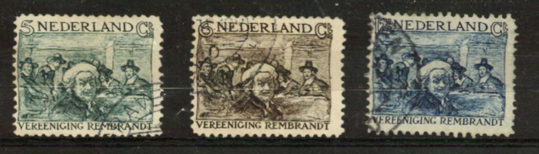 NETHERLANDS 1930 Rembrandt Society. Set of 3. - 21231 - FU image 0