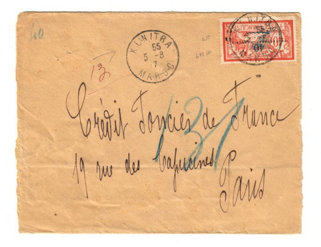 FRENCH MOROCCO 1917 Letter from Kenitra to Paris. - 37717 - PostalHist image 0