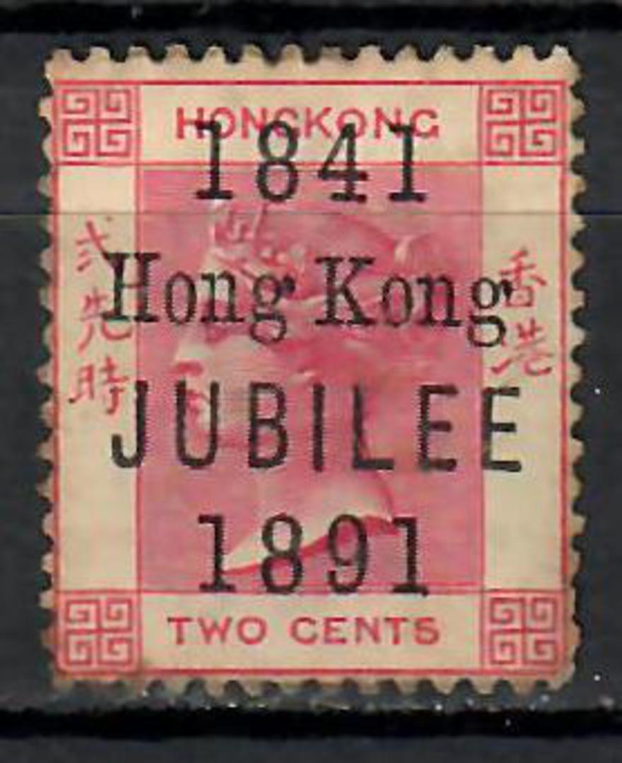 HONG KONG 1891 50TH Anniversary of the Colony 2c Carmine with short J. - 70928 - MNG image 0