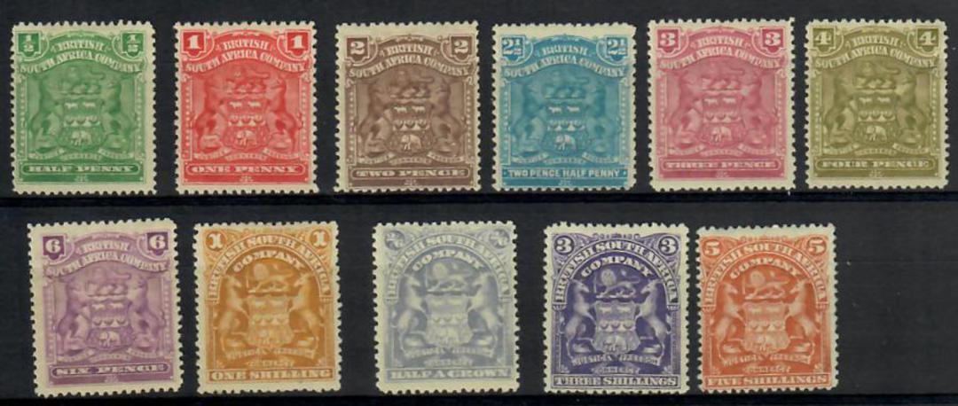 RHODESIA 1898 Definitives. Set of 11 to the 5/-. Mostly lightly hinged. - 23116 - LHM image 0