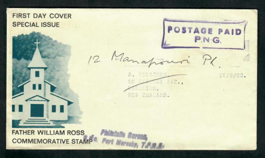 PAPUA NEW GUINEA Undated cover to New Zealand from Philatelic Bureau with POSTAGE PAID PAPUA NEW GUINEA cachet. - 30574 - Postma image 0
