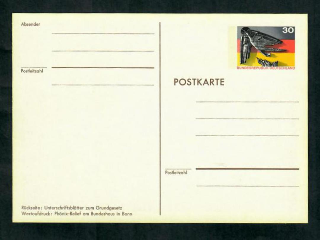 GERMANY 1974 Postcard issued to commemorate the 25th Anniversary of the German Federal Republc. Mint. - 31315 - PostalHist image 0
