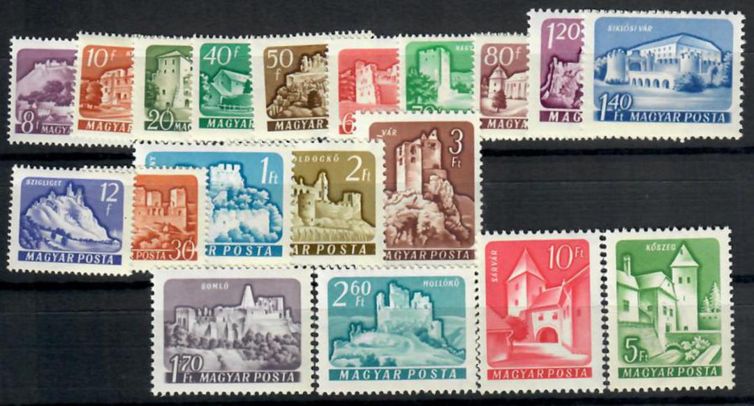 HUNGARY 1960 Definitives Castles. Set of 21. - 23791 - UHM image 0