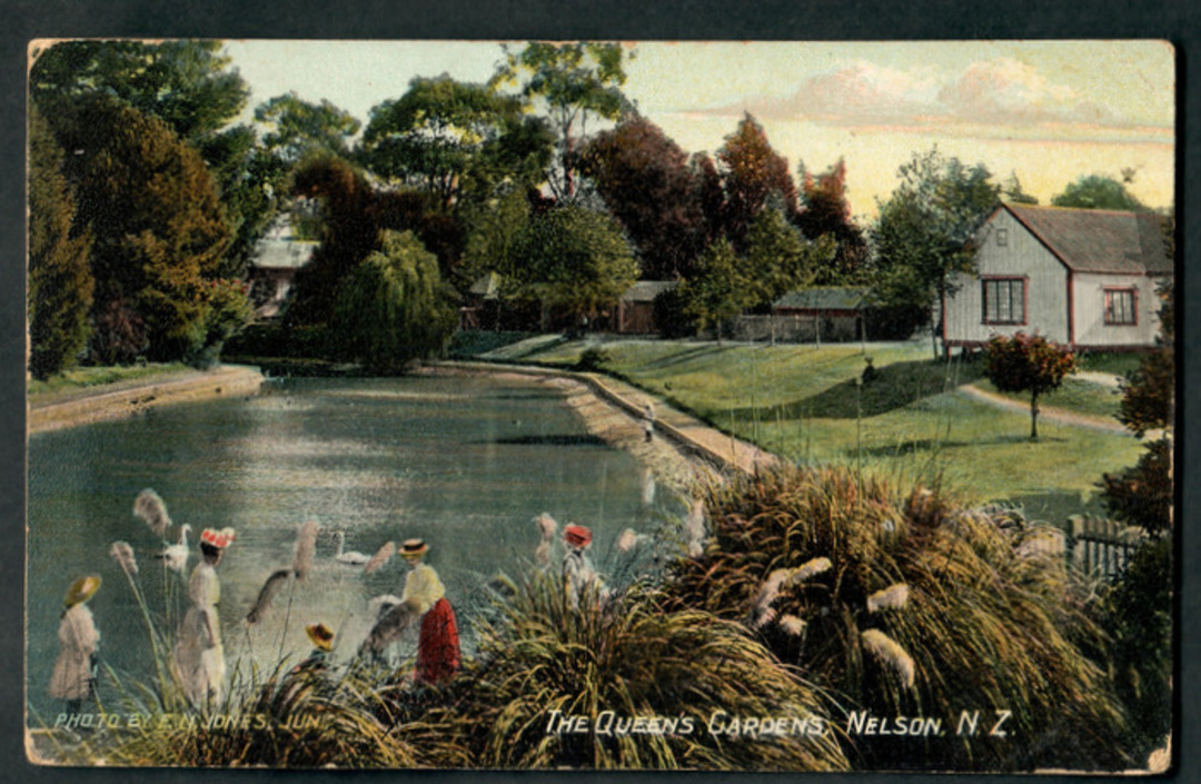Coloured Postcard by F N Jones of Queens Gardens Nelson. - 48656 - Postcard image 0
