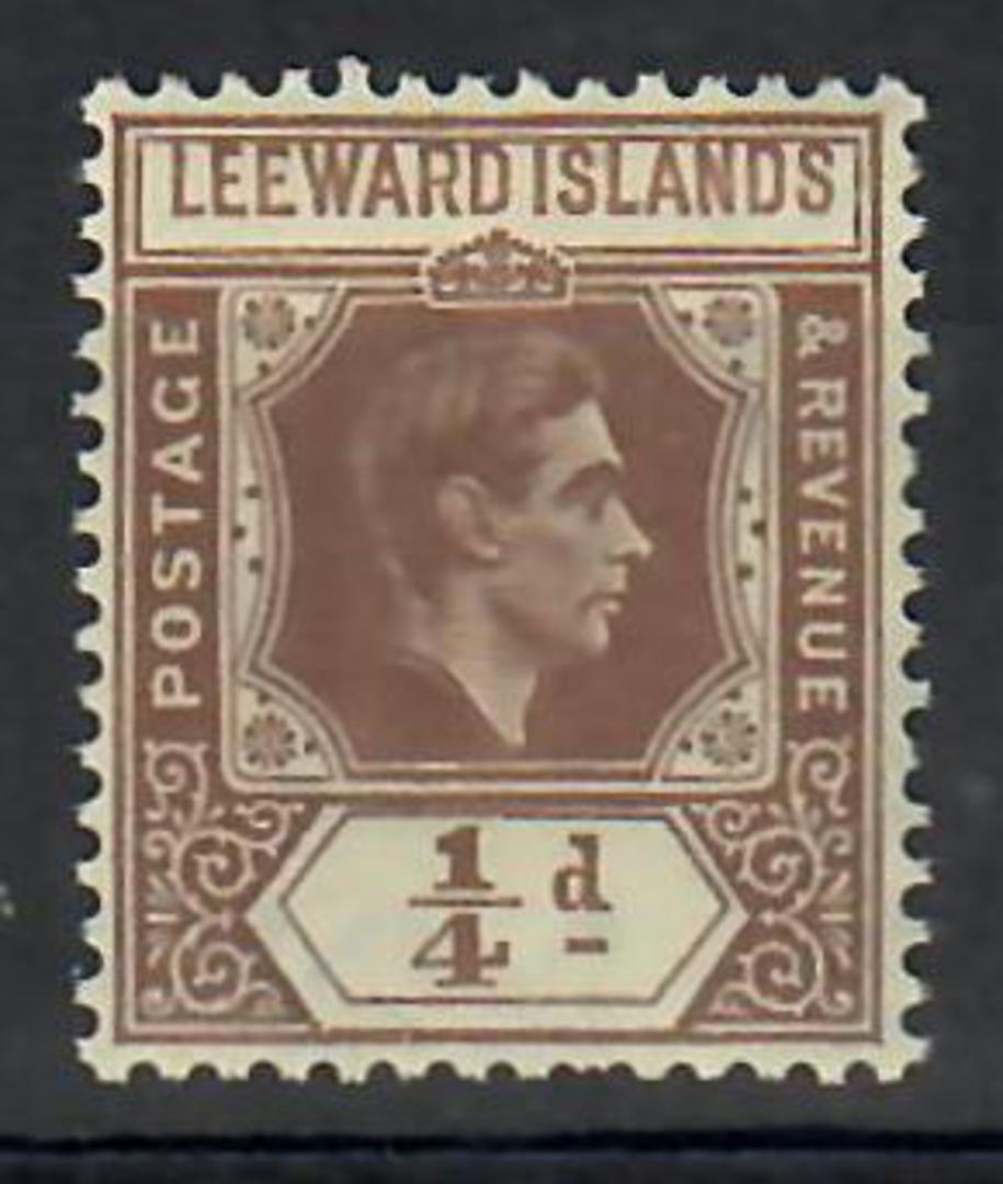 LEEWARD ISLANDS 1938 Geo 6th Definitives The 3 low values identified in different shades. 7 stamps. Ask for a scan. - 22478 - LH image 1