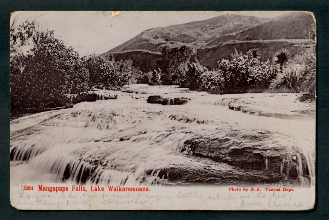 Early Undivided Postcard of Mangapapa Falls Lake Waikaremoana. - 48207 - Postcard image 0