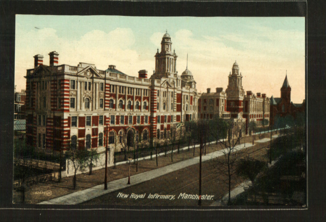 Coloured postcard of New Royal Infirmary Manchester. - 43151 - Postcard image 0