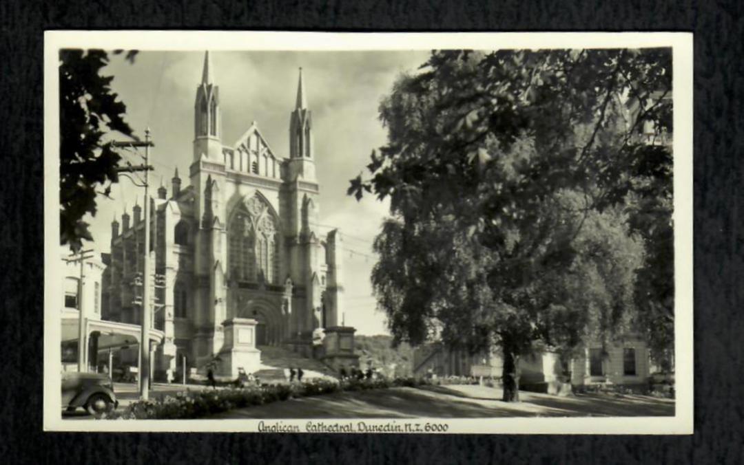 Real Photograph by A B Hurst & Son of The Anglican Cathedral Dunedin. - 49130 - Postcard image 0