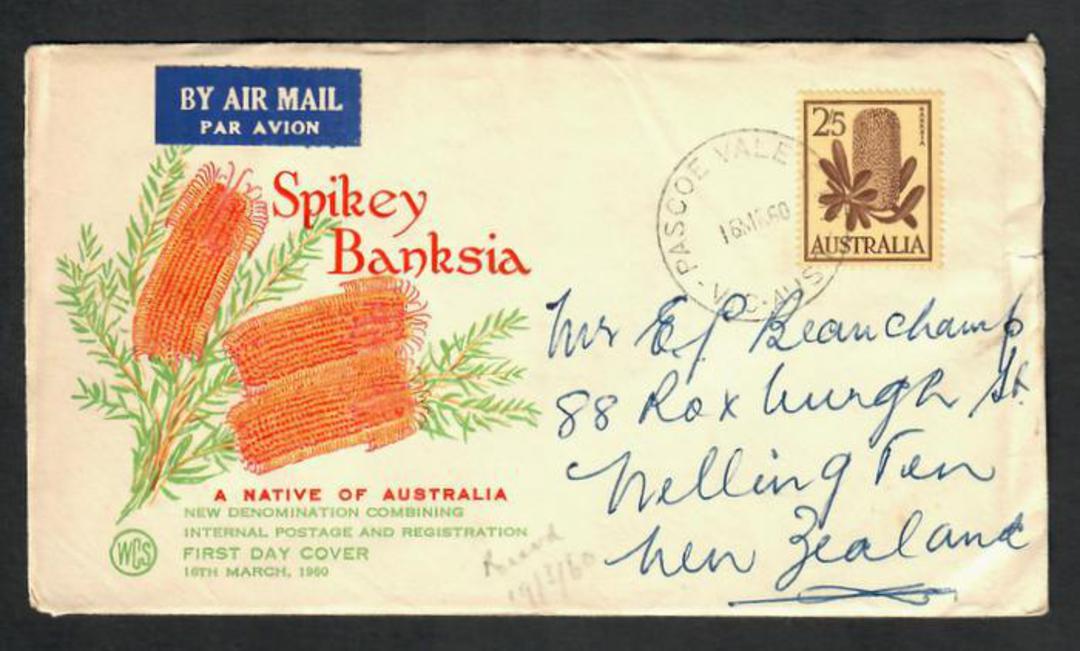 AUSTRALIA 1960 Definitive 2/5d Brown on first day cover. - 32287 - FDC image 0