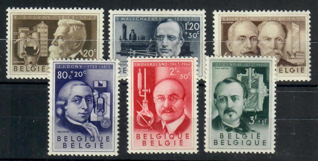 BELGIUM 1955 Cultural Fund. Scientists. Set of 6. - 22582 - UHM image 0
