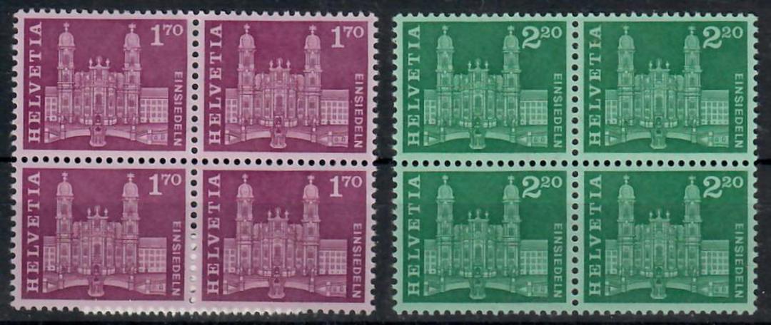 SWITZERLAND 1960 Definitives. Set of 21 in blocks of 4. Missing the 70c. - 23325 - UHM image 1