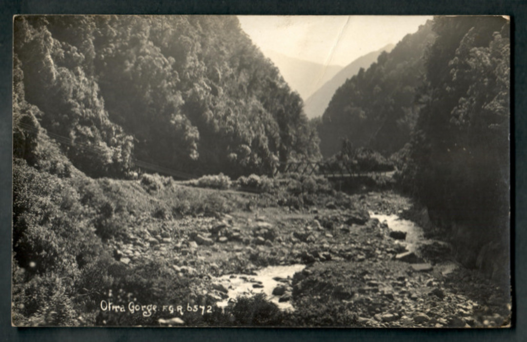 Real Photograph by Radcliffe of Otira Gorge. - 48838 - Postcard image 0