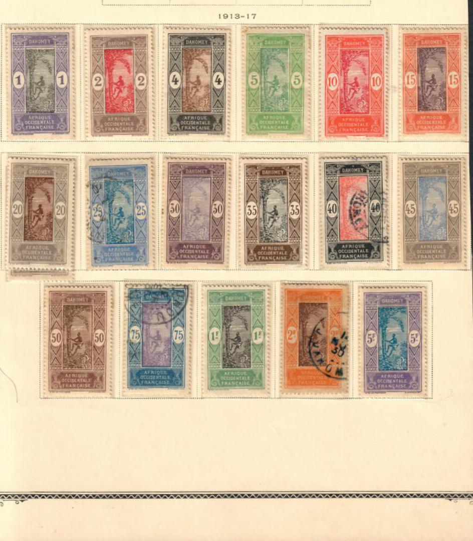 DAHOMEY 1913 Definitives. Set of 17. - 55216 - Mixed image 0