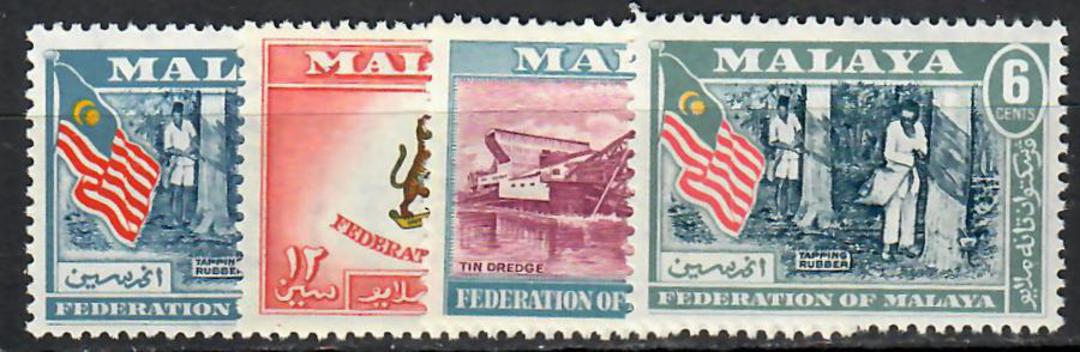 MALAYAN FEDERATION 1957 Definitives. Set of 4. Very lightly hinged. - 70879 - LHM image 0