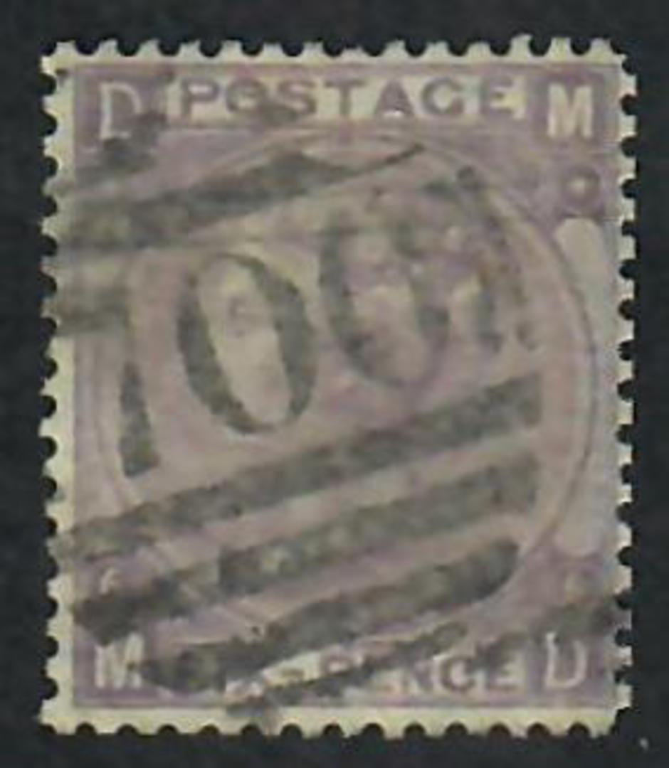 GREAT BRITAIN 1867 6d Deep Lilac. With hyphen. Plate 6.  Letters DMMD. Postmark 700 in barred oval. Well centred. - 70269 - Used image 0