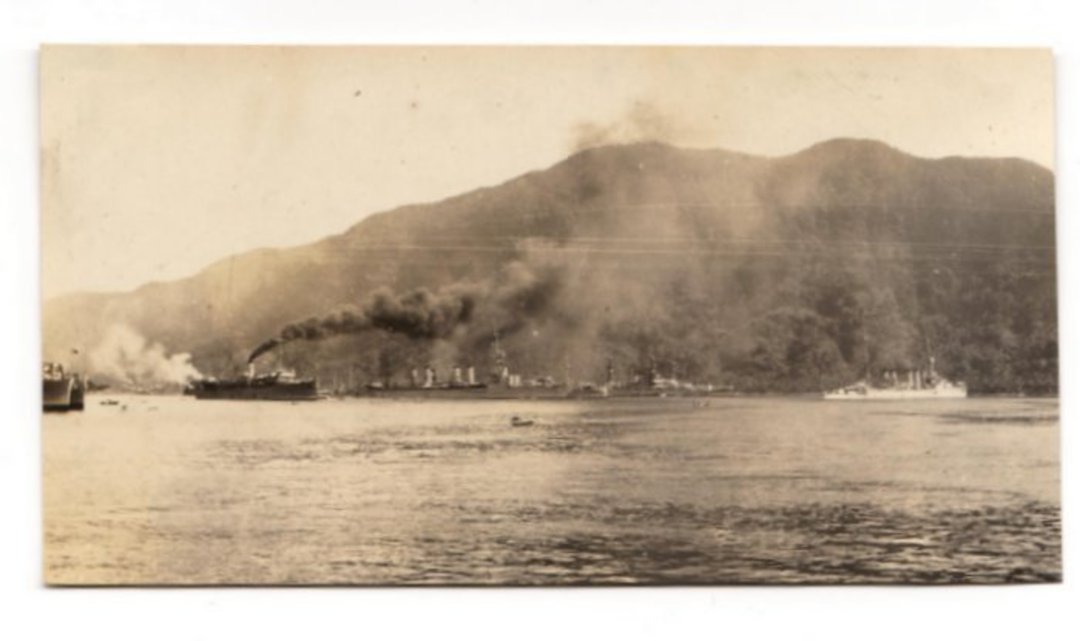 Real Photograph of Fleet visit 1925 Admiral Coonitz in Wellington Harbour. - 69961 - Photograph image 0