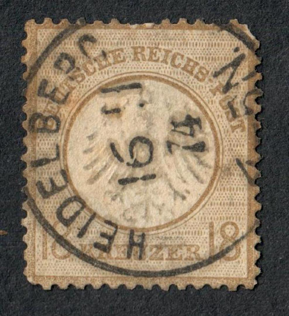GERMANY 1872 Definitive Small Shield 18k Bistre. Postmark HEIDELBURG 16/1/1874. - 72077 - Used image 0