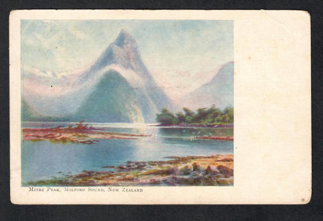 Coloured Postcard of Mitre Peak. - 69895 - Postcard image 0
